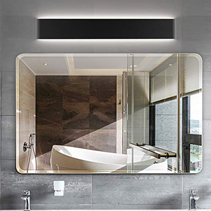 Ralbay 24W Vanity Lights Fixtures 27.9IN Natural White 4000K LED Bathroom Vanity Lights - Simple Make-Up Wall Light Wall Sconce Mirror Light Picture Front Lamp - color: Black-Natural White, size: 28 inch