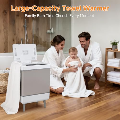 AAOBOSI Towel Warmer,4 in 1 Heating-Drying-Delaying-Foldable 35L Quick Heating Towel Warmers Portable Towel Heater Dryer for Bathrooms,Spas,12 Level Timer&Auto Shut Off,Great Gift for Loved Ones