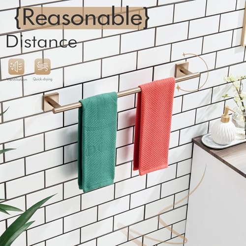 KOKOSIRI Towel Bar Bathroom Towel Holder for Bath Kitchen Cabinet Towel Rails 20 Inch Champagne Bronze Stainless Steel B4005CPG-L20 - color: Champagne Bronze, size: 20-Inch
