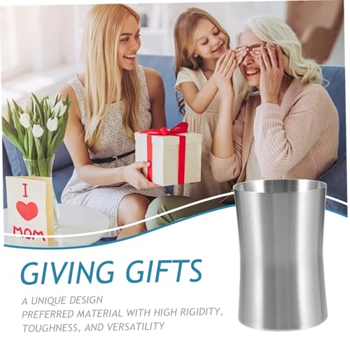 Toothbrush Cup Smooth & Sturdy Minimalist 304 Stainless Steel Mouth Wash Cups for Bathroom of Household, Hotel, Apartment