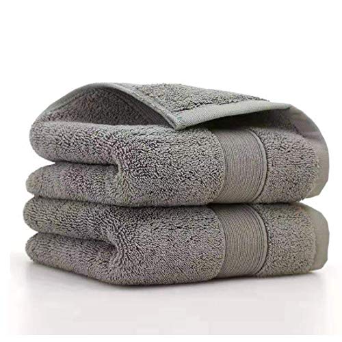 Lchkrep Bathroom Hand Towels (14x30 inch), Home Soft 100% Cotton Super Soft Highly Absorbent Hand Towels for Bath, Hand, Face, Gym and Spa (Gray-2 Pack) - color: Gray-2pack