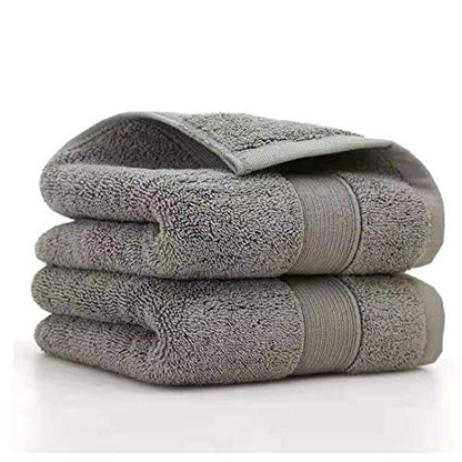Lchkrep Bathroom Hand Towels (14x30 inch), Home Soft 100% Cotton Super Soft Highly Absorbent Hand Towels for Bath, Hand, Face, Gym and Spa (Gray-2 Pack) - color: Gray-2pack
