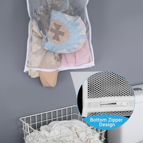 Portable Hanging Laundry Hamper, 28.74 X 18.89 Inches, Over the Door Laundry Basket, Wall Mounted Mesh Laundry Hamper, Large Foldable Laundry Bag for Dirty Clothes Storage, Door, Caravan, Bathroom