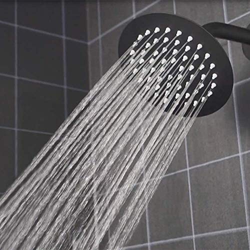 NearMoon Rain Shower Head, Ultra-Thin Design-Pressure Boosting, Awesome Some Experience, High Flow Stainless Steel Rainfall Head (6 Inch,Matte Black) - color: Matte Black, size: 6 Inch