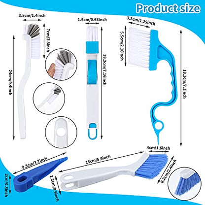 10 Pieces Cleaning Brush Small Scrub Brush, Window Door Sliding Track for Cleaning Sink Scrub, Bathroom Kitchen Edge Corner Grout, Sliding Door or Window