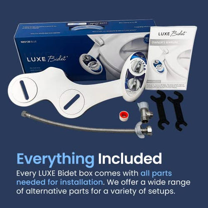 LUXE Bidet NEO 120 - Bidet Attachment for Toilet Seat, Blue | Non-Electric, Single Nozzle, Self-Cleaning, Adjustable Water Pressure, Rear Wash - color: Blue