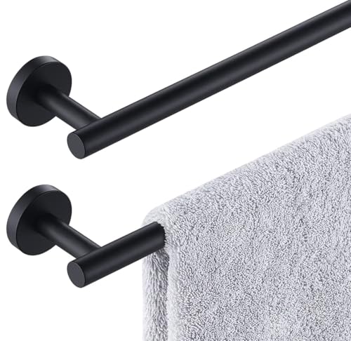 33 Inch Towel Bar 2 Pack for Bathroom 9/12/16/24/28/33 Inch Kitchen Hand Towel Holder Matted Black Stainless Steel 304 RUSTPROOF Wall Mount Towel Rod 2 of Pack (2, Matted Black, 33 Inch) - color: Matted Black, size: 33 Inch
