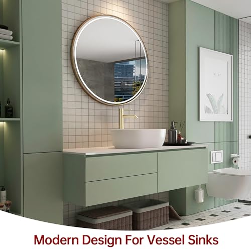 SUMERAIN Tall Bathroom Vessel Sink Faucet, Brushed Gold | 304 Stainless Steel, Water-Saving, Single Handle, Single Hole, Lead-freee, with Supply Lines, Easy Install - color: Brushed Gold, size: Vessel Sink faucet
