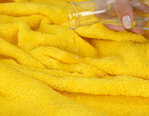 American Soft Linen 100% Cotton Luxury Turkish Towels, 6 Piece Towel Set | Soft Absorbent Quick Dry OEKO Tex Standard 100 Certificated Durable Machine Washable Premium Hotel Quality - color: Lemon Yellow