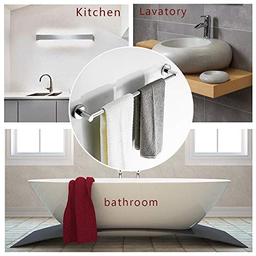 BESy Adjustable Towel Bar Towel Racks for Bathroom Rod Wall Mounted Chrome | Adjust 15" to 26" Rustproof, Stainless Steel Towel Holder, Wall Mounted for Bathroom Accessories, Heavy Duty, Space Saving - color: Polished Chrome