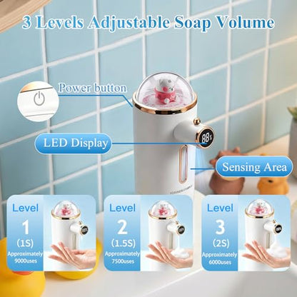 Automatic Liquid Soap Dispenser Touchless, USB Rechargeable Smart Hand Soap Dispenser, 13.5oz/400ml, Wall Mounted for Kitchen Bathroom Family (White)The table should be laid flat; it cannot be hung up - color: White