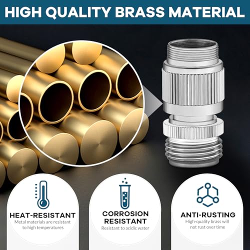 Sink Faucet Quick Connector - Faucet to Hose Adapter for Kitchen/Bathroom Connect Shower Hose, Garden Hose, Portable Washing Machine, Pet Bathing Durable Chrome Finish (Faucet Adapter) - size: Faucet Adapter