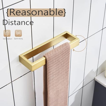 KOKOSIRI Towel Ring Brushed Gold Hand Towel Holder 9 Inch Kitchen Towel Hanger Rack Stainless Steel Bathroom Hardware Wall Mounted, 1 Pack B4008BG-L9 - color: Brushed Gold, size: 1 Pack