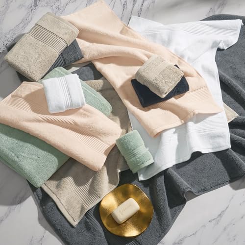 Ted Baker 8-Pc Towel Set, 2 Bath 2 Hand 4 Washcloths 100% Cotton Dark Grey - color: Grey, size: 8 pc Towel Set - 2 Bath, 2 Hand, 4 Washcloths