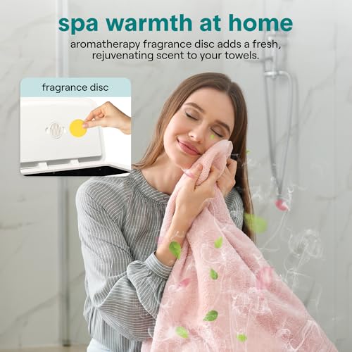 SereneLife Rectangular Towel Warmer Bucket, 20L Large Capacity Hot Towel Warmer for Bathroom with WiFi Function, Mobile App Control, Auto Shut-Off, Stainless Steel Tub, Fits 2 Towels or Blanket, White
