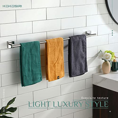 KOKOSIRI 32'' Towel Bar Bathroom Towel Holder for Bath Kitchen Toilet 32 Inch Necklace Holder Chrome Stainless Steel B4005CH-L32 - color: Polished Chrome, size: 32-Inch