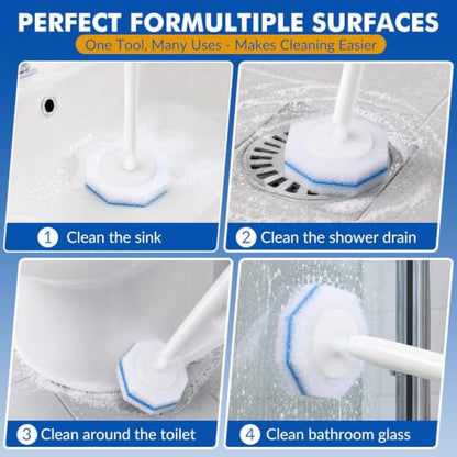100 Pcs Disposable Toilet Wand Refills Bulk,No Cleaner Required | Disposable Toilet Brush Refills,No Falling Apart,4X Thick Lather Cleaning Power,Fresh Scent,Fits Clorox and Most Toilet Wands