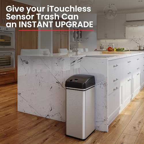 iTouchless New Sensor Trash Can Lid Replacement for Models IT13MX, IT13MXL, DZT13P, DZT13PL, DZT13M, and DZT08P, DZT08PL, and Other Variants - color: Black Lid
