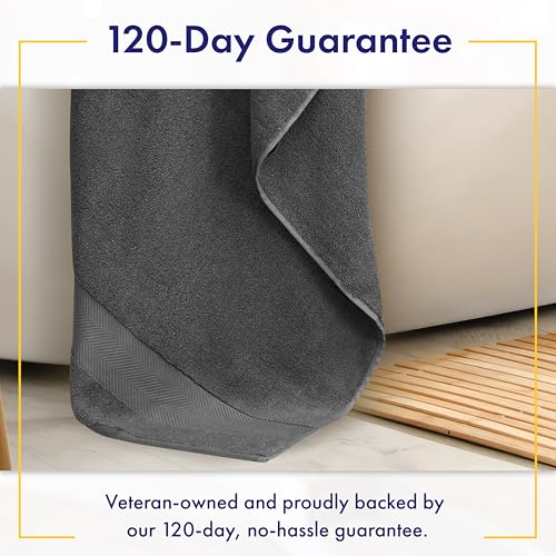 Alusa Home Ultra Soft & Plush Viscose from Bamboo Bath Sheets - 700 GSM Pack of 2 - Extra Large 70x35 in - Super Absorbent & Quick Drying (Granite Grey) - color: Granite Grey, size: 2pc Bath Sheets