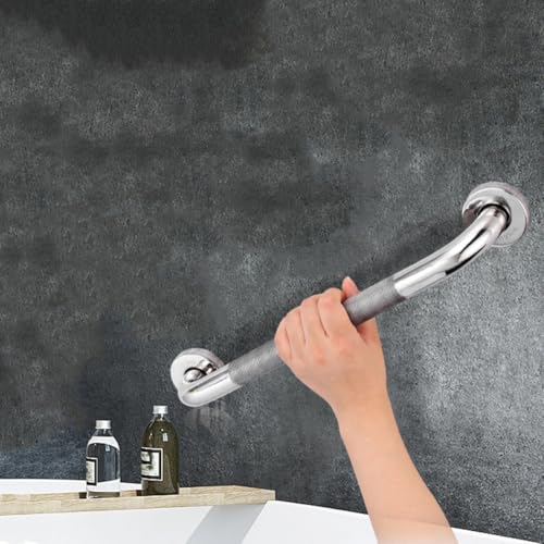 DOITOOL Stainless Steel Non-Slip Grab Bars for Bathroom and Shower, 40cm Textured Bathtub Handrail with Anti-Slip Knurling, Safety Support Rail for Elderly and Disabled Users