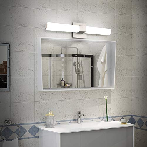 LED Bathroom Vanity Light - 24 inch Brushed Nickel Vanity Lights - Modern Bathroom Light Fixtures Over Mirror 6000K Cool White - color: Brushed Nickel - Not Dimmable, size: 24 inch