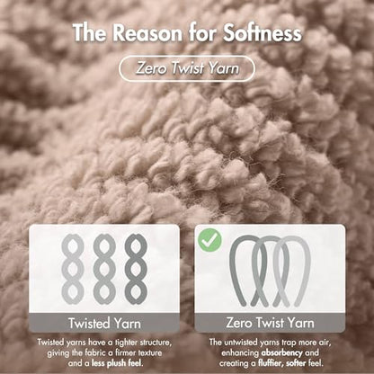 Madison Park 100% Zero Twist Cotton 4 Piece Bathroom Bath Towels, Beige | 30" x 56" Large Shower Towels, 500 GSM Diagonal Ribbed, Soft, Quick Dry, Highly Absorbent, Durable, Modern, OEKO TEX - color: Beige, size: 4 Piece Bath Towel Set