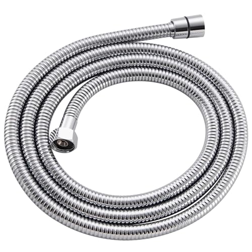 Angle Simple Replacement Shower Hose 79", Extension Hose 1/2" IPS, Chrome | Stainless Steel, Suitable for Handheld Shower Head, Dog Bathing, Bathroom Washing, Flexible, No Tangles - color: Chrome, size: 79 Inch