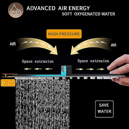 10 In Rain Shower Head High Pressure Rainfall Shower Head Bronze | Square Rain Bathroom Showerhead, High Flow, Large Stainless Steel, Ceiling Mounted, Wall Mounted, Waterfall Full Body - color: Oil Rubbed Bronze, size: 10 Inch