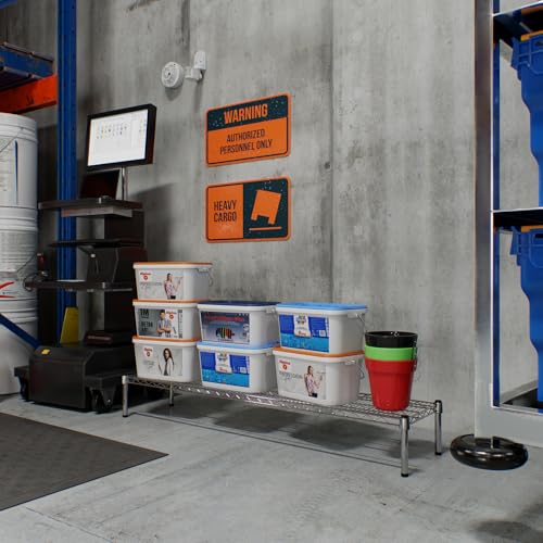 14" Deep x 60" Wide x 8" Height 1-Tier Wire Shelving Kit | NSF Commercial Storage Rack Unit - size: 14" Deep x 60" Wide