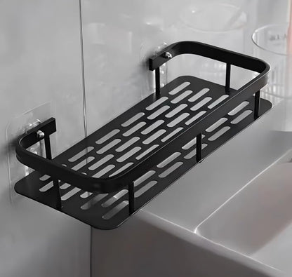 Wall-mounted Shower Rack, Large Capacity, No-drill Installation, Floating Shelf for Bathroom and Kitchen, Space-saving, Easy to Install, Used to Store Toiletries, Cosmetics and Miscellaneous Items