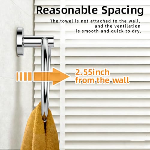 Towel Ring 2Pack, SUS304 Stainless Steel Hand Towel Holder for Bathroom Kitchen, Modern Style Towel Hanger, Thicken Ring Towel Holder, Towel Rack Round Wall Mounted (2, Bright Silver) - color: Bright Silver