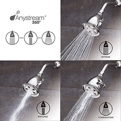 Speakman S-2005-HB-BC Hotel Anystream High Pressure 2.5 GPM Adjustable Shower Head, Brushed Chrome - color: Brushed Chrome, size: 2.5 GPM