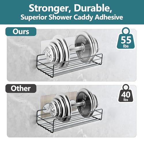 8 Pack Shower Caddy Adhesive Replacement, Strong Shower Shelf Adhesive Hooks for Corner Shelf Basket, Bathroom Rack, Kitchen Rack and Soap Holder - size: 8 Pack 5.51"L