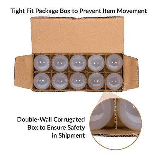 Simba Lighting Small Globe G16.5 40W E12 Frosted Glass 120V, 2700K, 10 Pack | Round Bulb, Candelabra Base, for Chandelier, Ceiling Fan Light, Decorative Vanity Lights, Wall Sconce, Warm White Dimmable