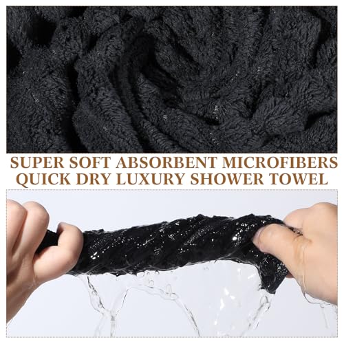 Set of 6 Oversized Microfibers Bath Towel Set 40'' x 80'' Quick Dry Absorbent Bath Sheets with 2 Extra Large Shower Towels 2 Soft Hand Towels 2 Washcloths for Bathroom Gym Spa