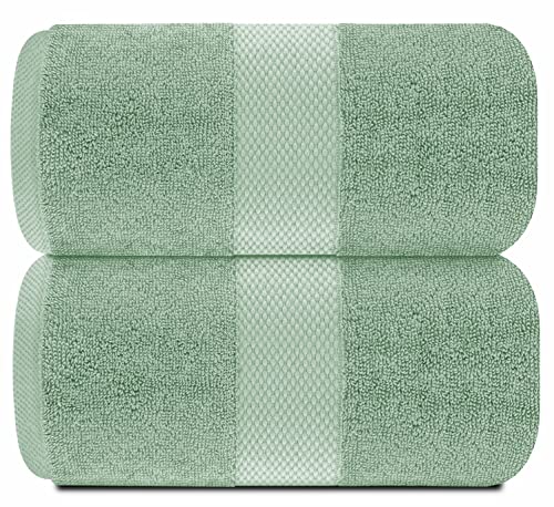 White Classic Luxury Bath Sheet Towels Extra Large | Highly Absorbent Hotel spa Collection Bathroom Towel | 35x70 Inch | 2 Pack (Green) - color: 11: Mint Green