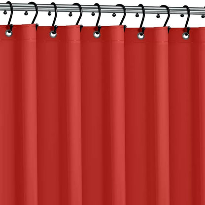 Dependable Industries inc. Essentials Premium 6 Guage EVA Shower Curtain Liner - PVC Free Magnetized Bottom Odorless with Rustproof Grommets (Red) - color: Red