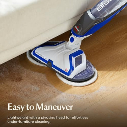 BISSELL SpinWave Hard Floor Expert Corded Spin Mop Cleaner, 20393 | Powerful electric spin mop; washable reusable pads; corded for consistent power on hard floors - style: SpinWave Corded