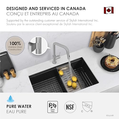 Stylish Touchless Kitchen Faucet with Pull Down Sprayer Single Lever Handle Dual Function Kitchen Sink Faucet with Ceramic Cartridge and Aerator Brushed Stainless Steel Finish, K-150SM - color: Brushed Stainless Steel