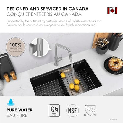 Stylish Touchless Kitchen Faucet with Pull Down Sprayer Single Lever Handle Dual Function Kitchen Sink Faucet with Ceramic Cartridge and Aerator Brushed Stainless Steel Finish, K-150SM - color: Brushed Stainless Steel