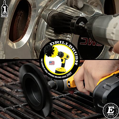 Grill Cleaning Drill Scrub Brush Attachment | Black Ultra Stiff Brush Attachments for Drill - BBQ, Griddle and Smoker Cleaning Brush - Nylon Grill Brush Stainless Steel - color: Black