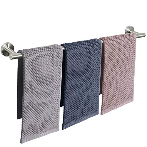 NearMoon Bath Towel Bar, Thicken Stainless Steel Shower Towel Rack Holder Wall Mounted for Bathroom, 33-lnch Overall Length-30-lnch Usable Hanging Space (1 Pack, Brushed Nickel) - color: Brushed Nickel, size: 33 Inch