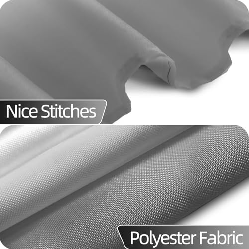 Ombre Grey Stall RV Shower Curtain with Hooks 36x72inches | Machine Washable Waterproof, Modern Solid Boho Gradient, Bathroom Dorm Hotel Room Divider, Easy to Install, Window Curtain - color: Ombre Grey, size: 36"W x 72"L (Pack of 1)
