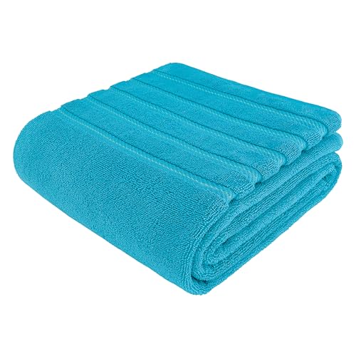 American Soft Linen 100% Cotton Luxury Turkish Towels, 35x70 XL Bath Sheet | Soft Absorbent Quick Dry OEKO Tex Standard 100 Certificated Durable Machine Washable Premium Hotel Quality - color: Aqua Blue, size: 1 Piece set