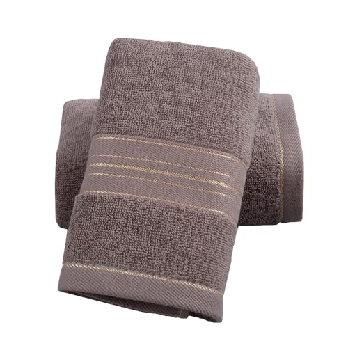 2 Pack Hand Towels for Bathroom, Cotton Decorative Soft (Brown - 2 Pack) | Decorative Hand Towel Set for Face Spa Bath Gym Kitchen, 13x30 Inch, Premium materials ensure - color: Brown - 2 Pack