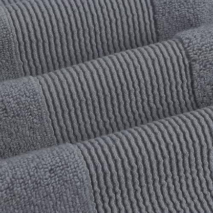 Modern Threads Air Cloud 6-Piece Towel Set - 100% Zero-Twist Cotton, 500 GSM, Quick Dry & Plush, Charcoal - color: Charcoal, size: 6 Pcs Towel Set