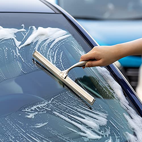Shower Squeegee for Glass Doors and 2 Pack Soap Dish Soap Holder