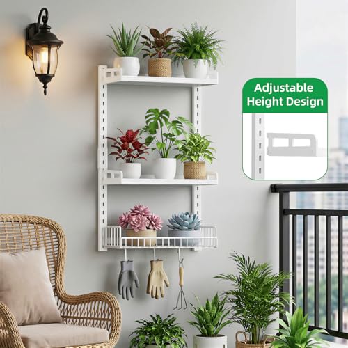 Kalrin 3 Tier Bathroom Shelves Over Toilet - Wall Mounted Floating Shelves with Drain Basket, Toilet Paper Storage, Height Adjustable Over The Toilet Storage, Pure White - color: Pure White
