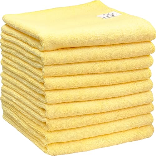 Simple Houseware 16" x 24" Microfiber Cleaning Towels, Heavy Duty 9 Pack | 325 GSM Reusable for Home, Kitchen and Car - size: 9 Pack
