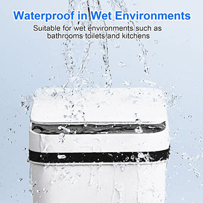 Anborry Bathroom Automatic Trash Can 3 Pack 2.2 Gallon Motion Sensor Touchless Small Slim Garbage Can with Lid Smart Electric Narrow Garbage Bin for Bedroom Living Room Office Kitchen (White) - color: 3 Pack 2.2 Gallon & 2.2 Gallon & 2.2 Gallon White